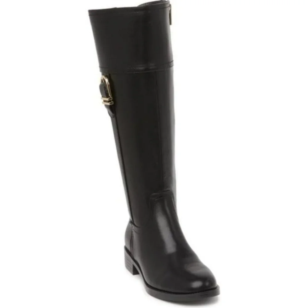 Tommy Hilfiger Rownd Up To-The-Knee Boot Black 6.5M